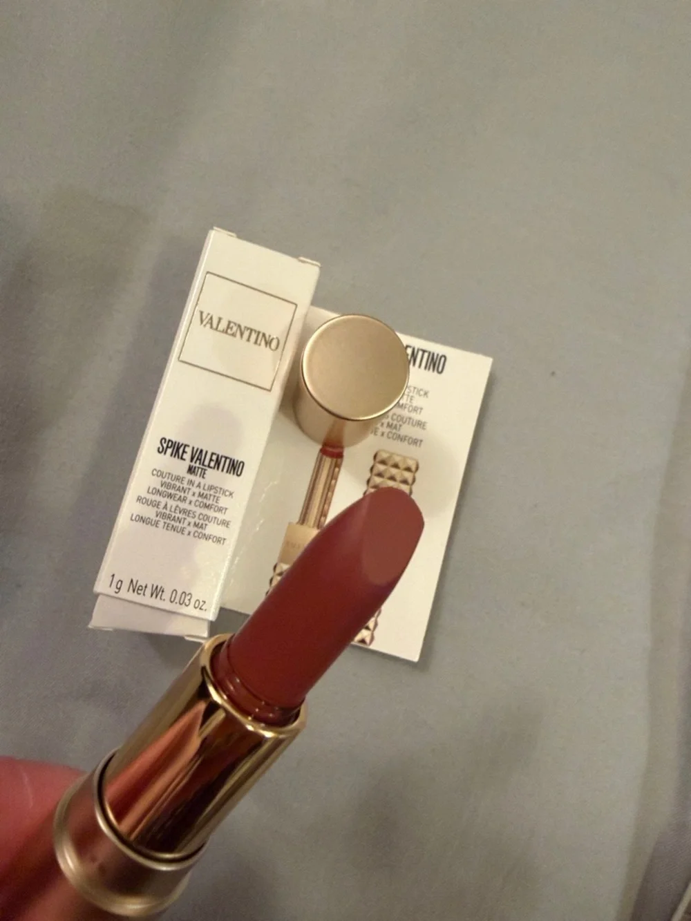 Valentino Matte vibrant longwear comfort couture in a lipstick
